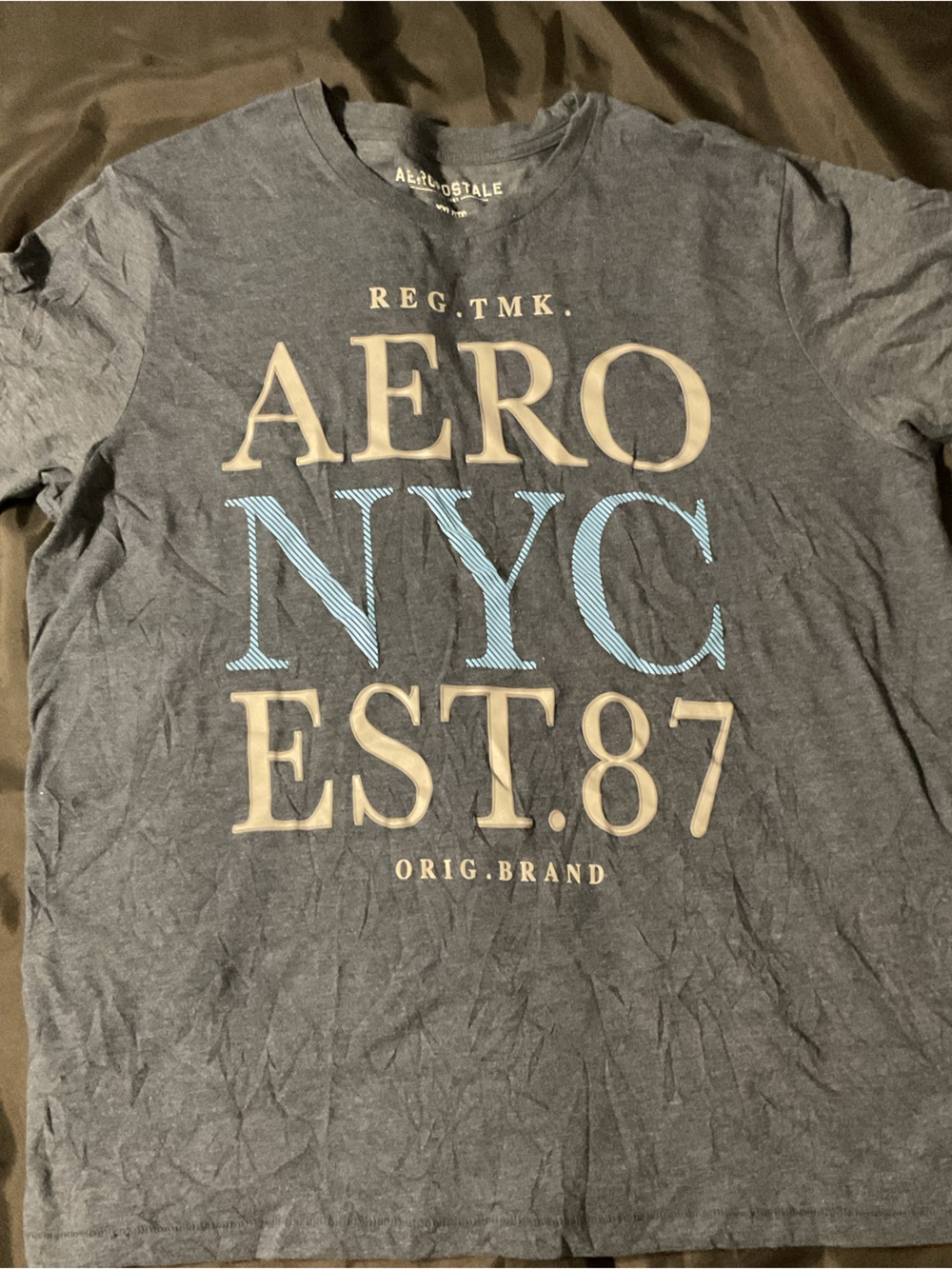 Aeropostale Men's Blue 'AERO NYC EST.87' Graphic Tee 2X